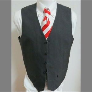 Sz XL Gray Axist Mens Polyester #81Q Suit Vest